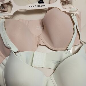Anne Klein Dual-Tone Molded T-Shirt Bras — Blush & Light Cream